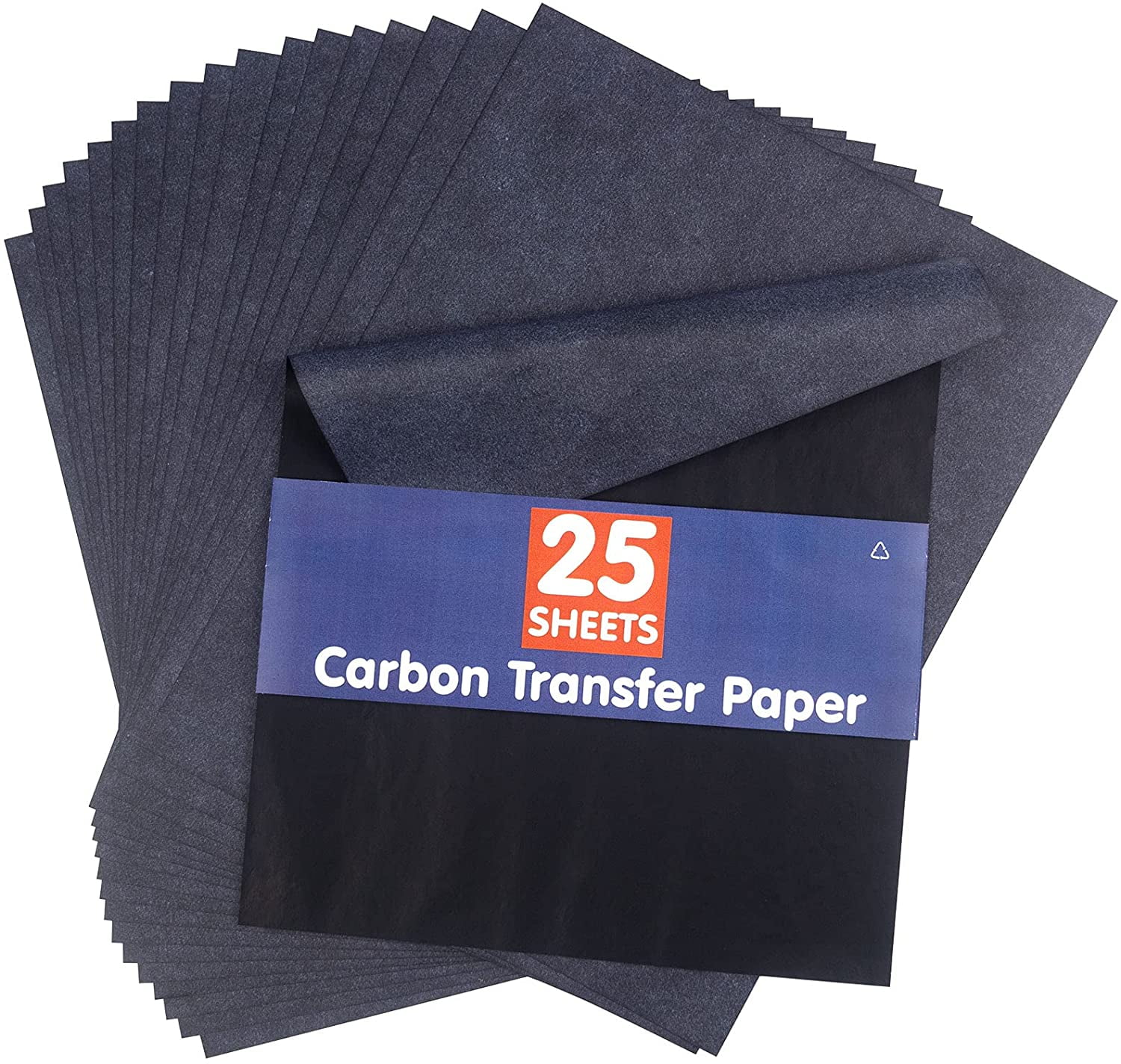 Pack of 25 Carbon Paper for Tracing Black Graphite Transfer Paper for