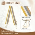 thumbnail image 2 of Uxcell Purse Straps Replacement Crossbody, 51 Inch Wide Shoulder Bag Strap Adjustable Canvas Straps for Handbag Wallet Clutch Crossbody Bags, Yellow Strip, 2 of 6