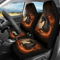 thumbnail image 3 of Jiueut Horse Galaxy Fire Print Car Seat Covers Set, Wear Resisting Front and Rear Split Bench Protection Set of 4 Soft Auto Interior Decoration Fit for SUV Truck Van Sedan, 3 of 7