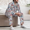 thumbnail image 6 of KLL London Symbols1 Sleepwear Mens Flannel Pajamas,Long Cotton Pj Set, 6 of 7