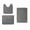 Gray, variant on Flannel Bath Mat Set of 3 Pcs, Bathroom Rugs and Toilet Rug U-Shaped, Soft Thick Comfortable Bath Rugs, Machine Wash Dry, Non Slip Absorption Bath Mats for Bathroom Floor