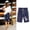 Navy, variant on ALLLIST Short Women's Shorts Straight-Leg Blue High Floral Trousers with Pockets Elastic Skorts for Girls 95% Polyester 5% Spandex Trousers XXL