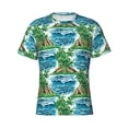 thumbnail image 3 of Naloa Hawaii Palms Men's T-Shirt Sport T-shirt Men's Basic Tee Casual Men's Shirt, Round Neck, Short Sleeves - XX-Large, 3 of 5