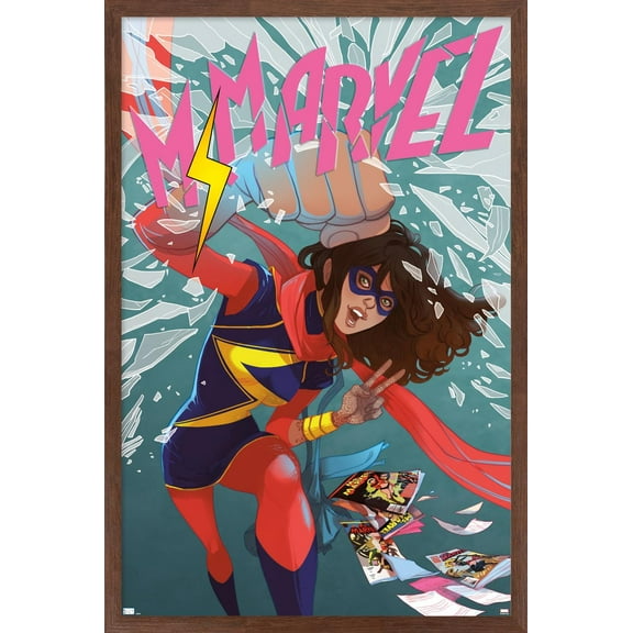 Marvel Comics - Ms. Marvel - Ms. Marvel #13 Wall Poster, 14.725" x 22.375", Framed