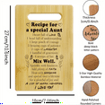 thumbnail image 4 of Aunt Gifts Kitchen Cutting Board - Recipe For A Special Aunt, Gifts For Thanksgiving , Appreciation Gifts Birthday Gifts For Aunt Auntie, Bamboo Cutting Boards For Kitchen Restaurant，10.63"x 7", 4 of 5