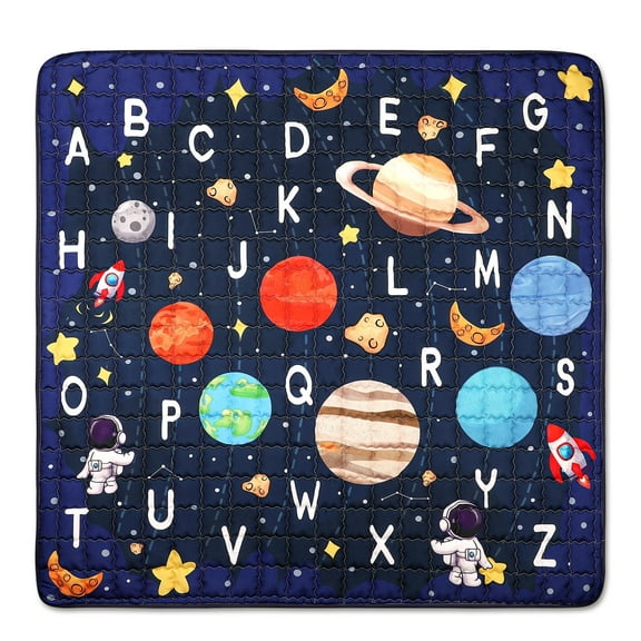 Baby Mat for Floor, Thicken Non-Slip Cushioned Baby Play Mat, 50" X 50" Play Mat for Playpen, Foldable Baby Floor Play Mat for Infants,Babies,Toddlers, Machine Washabl