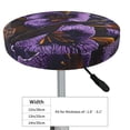 thumbnail image 4 of Balery Ornate Purple Floral Vase Round Bar Stool Seat Covers Velvet Fabric Adjustable Protects from Scratches and Stains for 14-17 Inch Chair-13 inch, 4 of 7