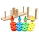 thumbnail image 2 of Viga de equilibrio de payaso de madera juguetes educativos multifuncionales apilables seguros para niños pequeños y preescolares L, 2 of 5