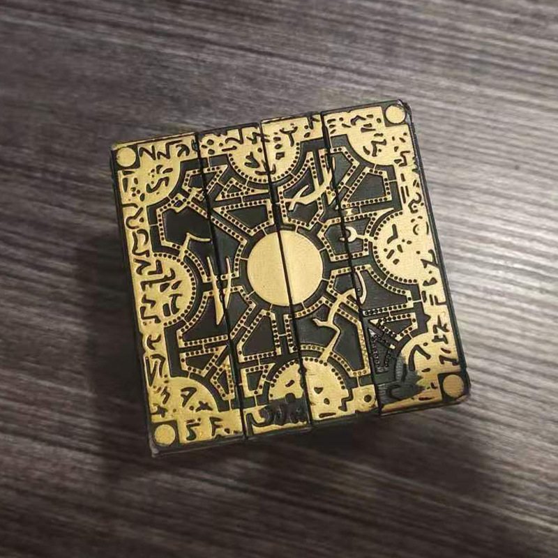 Detachable Hellraiser Puzzle Box, Hellraiser Puzzle Box Functional, Deformation Detachable Lock Puzzle Box. with Base (Standard)