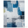 thumbnail image 3 of Orhopui Washable Area Rug for Living Room Blue+Gray, 4'x6' Non-Slip Neutral Abstract Indoor Rug - Soft Low Pile & Stain Resistant Carpet for Bedroom, Office, Dining Room, Nursery & Kitchen, 3 of 8