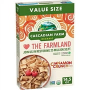 Cascadian Farm Organic Cereal, Cinnamon Crunch, 14.5 oz