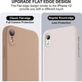 thumbnail image 3 of JJEAN-Compatible with iPhone XR Case, Upgraded Liquid Silicone with [Flat Edges] [Camera Protection] [Soft Anti-Scratch Microfiber Lining] Phone Case for iPhone 10 XR 6.1 inch - Light Brown, 3 of 4
