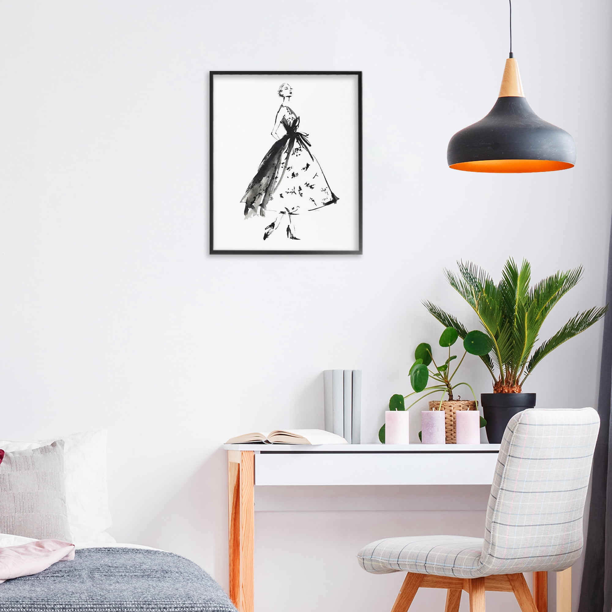 Stupell Industries Ethereal Couture Contour Black Framed Giclee Art, design by Svetlana Aleynikova