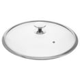thumbnail image 5 of Tapa universal para sartenes y woks Tapa de olla de vidrio templado de 34 cm Adecuada para sartenes, sartenes y cacerolas plateada, 5 of 5
