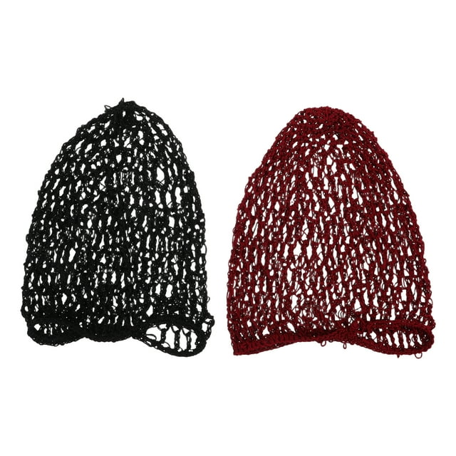 CIMAXIC Assorted Color Polyester Hair Protector Net Cap for Sleep Comfortably with Stretch to Fit Most People Size 2pcs,11.81"X11.02"X0.2"