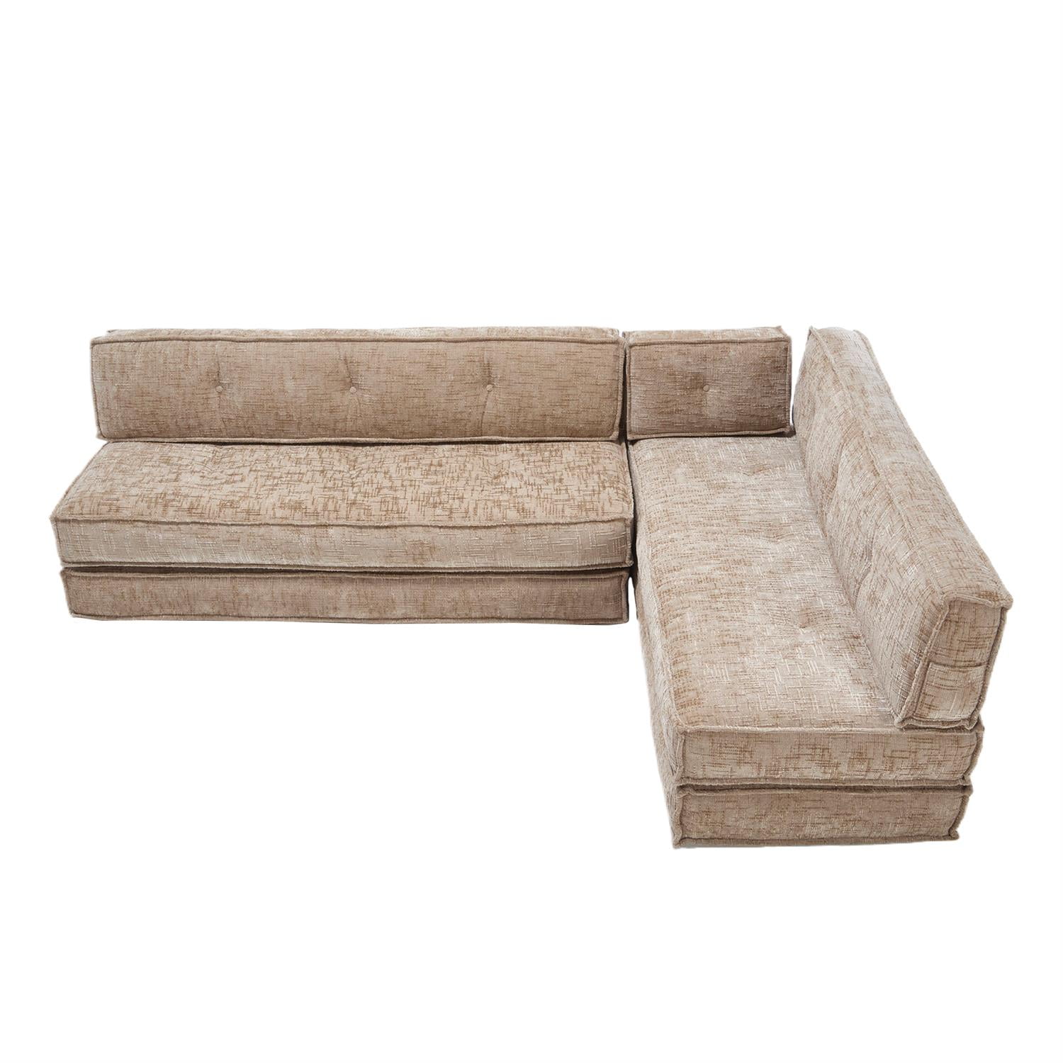 Demi Bonn 78" Versatile Chenille Sectional Sofa with Side Pocket, Modern Couch for Living Room, Customize Layout to Fit Any Space, Beige