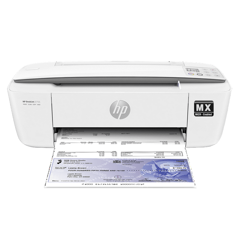 Melbourne facet i gang VersaCheck HP DeskJet 3755 MX MICR Check Printer and VersaCheck Gold Check  Printing Software Bundle, White (3755MX) - Walmart.com