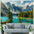 thumbnail image 4 of PRATYUS Extra Large Lake Mountain Range Tapestry Nature Tapestry Wall Hanging Tapestry  Tree Lake Tapestry for Bedroom Living Room Dorm Party Decor Festival Decor  Painting, 4 of 6