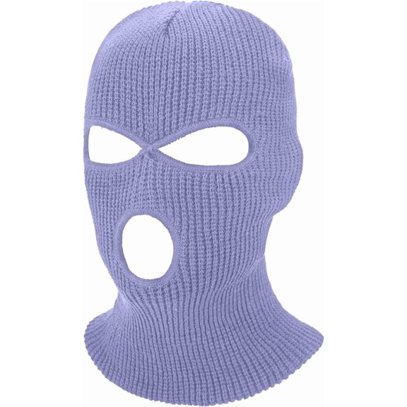3 Holes Ski Mask Full Face Cover Outdoor Balaclava Winter Knitted Neck Gaiter for Halloween Sports Cycling