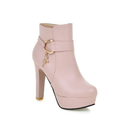 

HHH 2023 New Spring and Autumn Martin Single Boots Belt Buckle Short Tube Knight Boots Platform Thick High-Heel Boots 43