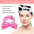 thumbnail image 4 of Qarigey Diademas con lazo, banda elástica para la cabeza, banda para el sudor de franela suave, accesorios para el cabello, diadema para de cara Accesorio para el cabello punto rojo rosa Qarigey  AP011184-09B, 4 of 6