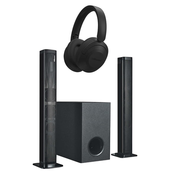 Combo Barra de Sonido 2.1 STF 60W + Audífonos Bluetooth Billboard | Subwoofer Inalámbrico y Audio Potente