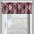 thumbnail image 4 of Ambesonne Fashion Valance & Curtain, Retro Plaid Pattern Art, 55"x30", Dark Fuchsia and Pale Pink, 4 of 7