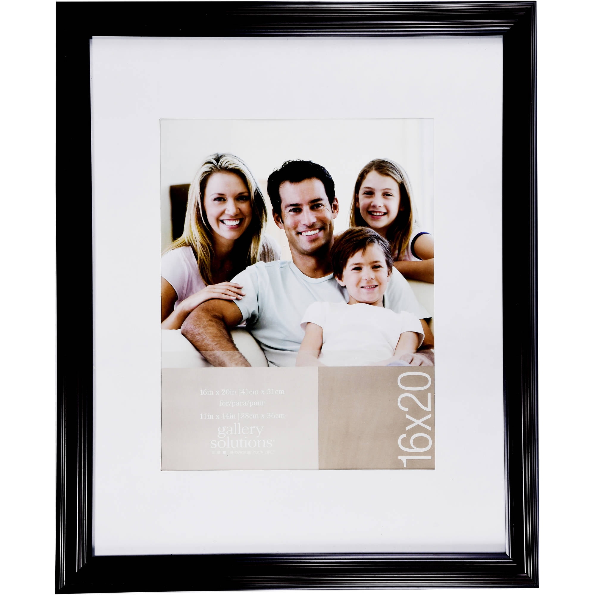 Gallery Solutions 16" x 20" Dark Wood Picture Frame