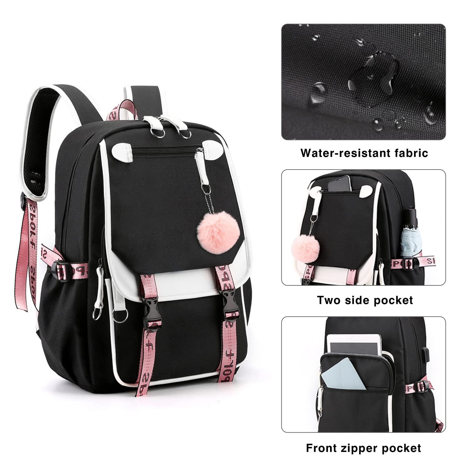 Backpack for Girls Kids Schoolbag Teen Bookbags Casual College Daypack ...