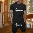 thumbnail image 2 of 2024 nuevo conjunto de ropa deportiva para hombre, conjunto de ropa para correr, camiseta casual + pantalones cortos, ropa deportiva transpirable para correr, conjunto de 2 piezas para hombres, 2 of 5