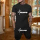 thumbnail image 2 of 2024 nuevo conjunto de ropa deportiva para hombre, conjunto de ropa para correr, camiseta casual + pantalones cortos, ropa deportiva transpirable para correr, conjunto de 2 piezas para hombres, 2 of 5