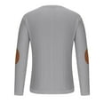 thumbnail image 5 of APEXFWDT Mens Crewneck Pullover Sweater Long Sleeve Knitted Sweaters Tops Men Big and Tall Cable Knit Patchwork Regular Fit Sweater, 5 of 5