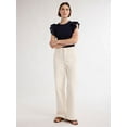 thumbnail image 2 of Free Assembly's Women's and Women's Plus Wide Leg Jeans with Patch Pockets, 30", 32", and 34" Inseams, Sizes 0-28, 2 of 5