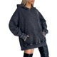 thumbnail image 1 of Sudadera con Capucha Vintage de Gran Tamaño para Mujer, de Algodón, Holgada, con Capucha, Estilo Jersey con Lavado Ácido A . Negro Lavado XXL, 1 of 10