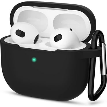 AirPods 3 Case, Protective Silicone Cover for AirPods 3rd Generation Case 2021, Wireless Charging - Black