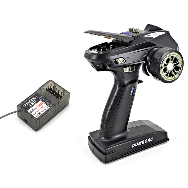 2.4G 6CH Transmisor Control remoto Alarma de baja potencia para 1/10 1/8 Crawler Axial JShteea El nuevo