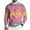 Red, variant on Men's Heart Print Ribbed Knit Long Sleeve Pullover, Round Neck Casual Sweater for Valentine's Day, Comfort Fit Soft Fabric Relaxed Style,Pink XL