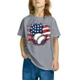 thumbnail image 5 of CFLVAEK Kids American Flag Shirts Girls Boys 4th of July Patriotic Tshirts Indenpendence Day Short Sleeve Tees Round Neck Cotton T Shirts 7 Years, 5 of 7