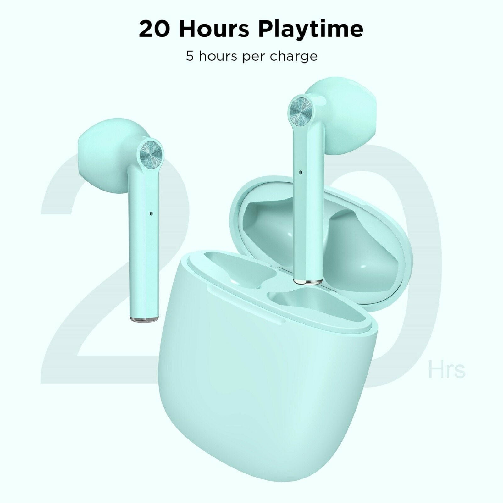 TWS Earphones Wireless for iPhone 15/16/Plus/Pro/Pro Max/16e - Earbuds Headphones True Stereo Headset Hands-free Mic Charging Case