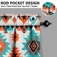 thumbnail image 5 of Kitchen Curtains 36 Inch Short - 3 Panel Set, Rod Pocket Window Curtain, Boho Floral Tribal Style, 100% Polyester for Farmhouse, Kitchen, Cafe, Bedroom, Easy Wash, 5 of 6