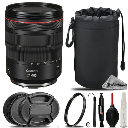 Canon RF 24-105mm f/4 L IS USM Lens + UV Filter+ + Hood + Lens Pouch- Basic Kit