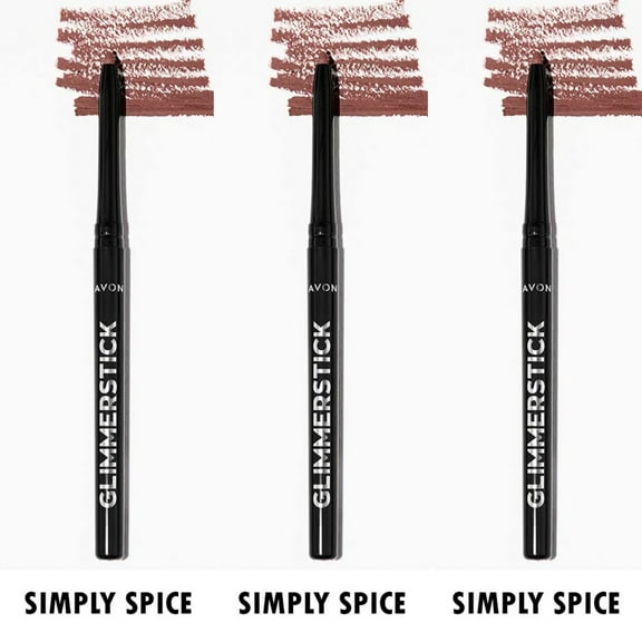 Avon Glimmersticks Retractable Lip Liner / SIMPLY SPICE / SET OF 3