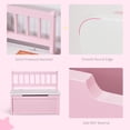 thumbnail image 5 of Qaba 2-in-1 Kids Wooden Toy Organizer Chest Storage Box with Seat Bench Cabinet Chunk Cube with Safety Pneumatic Rod Pink, 5 of 9