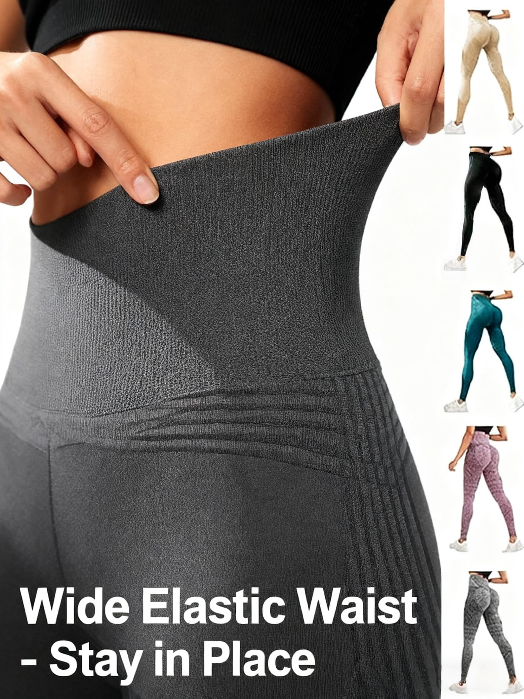 Vitaliana Leggings, 3D Cellulite Leggings for Women, High Waist Compression Leggings for Women, Yoga, Gym, Workout