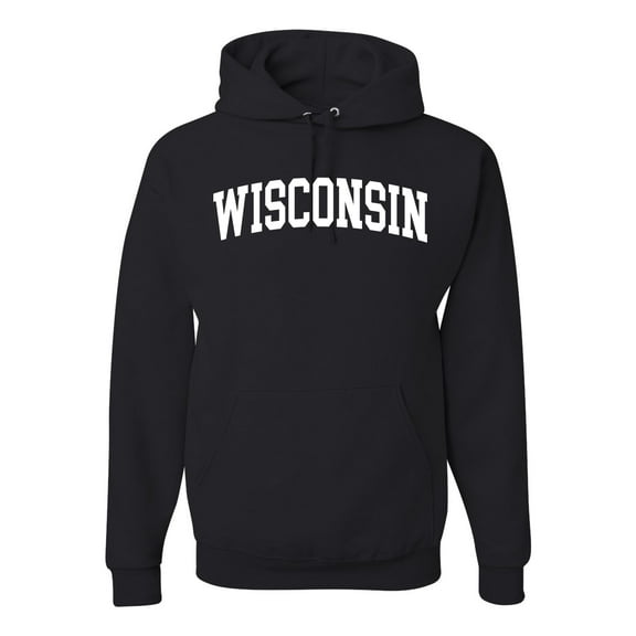 Wild Bobby State of Wisconsin College Style Unisex Hoodie Sweatshirt