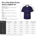 thumbnail image 6 of Lsque Glittering Purple Starfield pattern Hawaiian Shirt for Men, Unisex Summer Beach Casual Short Sleeve Button Down Shirts-3X-Large, 6 of 9
