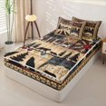thumbnail image 2 of Homewish Winter Wildlife Wolf Quilt Print Zipper Twin Comforter Sets with Fitted Sheet and 2 Pillowcases,Cabin Decor Zipper Bedding Set For Men And Women,Reversible,4-Piece, 2 of 7