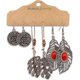 thumbnail image 1 of Pendientes colgantes de aleación étnica vintage para mujer, estilo bohemio, geométricos, en forma de abanico, H, 20911-4, 1 of 5