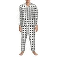 thumbnail image 4 of Kll Airplane Sleepwear Mens Flannel Pajamas,Long Cotton Pj Set, 4 of 9