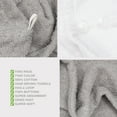 thumbnail image 5 of American Soft Linen 100% Cotton Turkish Hair Drying Towels, 2 Piece Quick Drying Hair Turban Towel Wrap, Rockridge-White, 5 of 6
